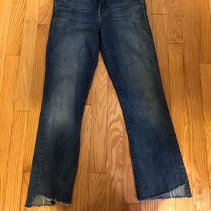 Mother insider crop step flare jeans
